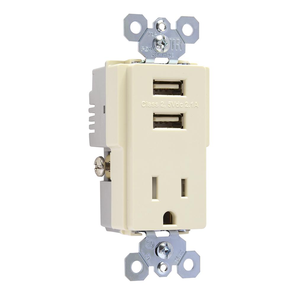 DECORATOR COMBO RECEPT+USB LA