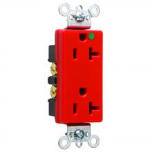 Legrand-Pass & Seymour 26362HGRED - DECO DUP RECEP 20A 125V B+S WIRE HG RED