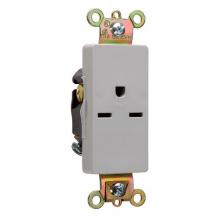 Legrand-Pass & Seymour 26661GRY - DECO SINGLE RECP 15A 250V S+B WIRE GRY
