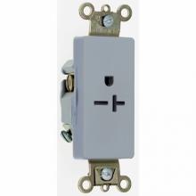 Legrand-Pass & Seymour 26861GRY - DECO SINGLE RECP 20A 250V S+B WIRE GRY