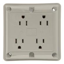 Legrand-Pass & Seymour 415GRY - QUAD RECEPT 15A 125V GRY