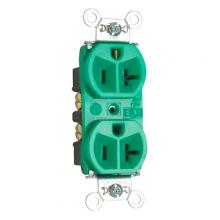 Legrand-Pass & Seymour 5362GN - RECEPT DUP 20A 125V S+B WIRE GREEN