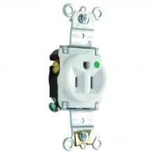 Legrand-Pass & Seymour 8201W - HOSP GRD SGL RECEPT 15A 125V W