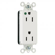 Legrand-Pass & Seymour PT26262HGW - PT DUP DECO HG 15A/125V WH