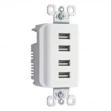 Legrand-Pass & Seymour TM8USB4WCC6 - RADIANT QUAD USB 4.2A WH