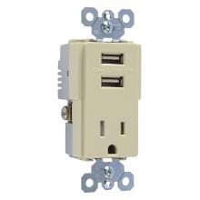Legrand-Pass & Seymour TM8USBICC6 - DECORATOR COMBO RECEPT+USB IV