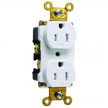 Legrand-Pass & Seymour TR15W - RECEP DUP TAMPER RESIS 15A/125V WH
