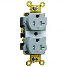 Legrand-Pass & Seymour TR20GRY - RECEP DUP TAMPER RESIS 20A/125V GRY