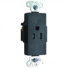 Legrand-Pass & Seymour TR26261BK - DECO REC SGL TAMPER RES 15A/125V BK
