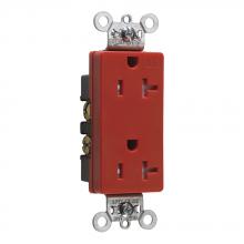 Legrand-Pass & Seymour TR26362RED - TR DECO RECEP 20A 125V S+B WIRE RED