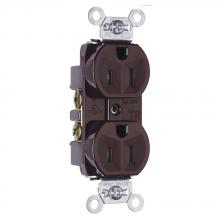 Legrand-Pass & Seymour TR5262 - RECEP DUP TR B+S WIRE 15A/125V BN