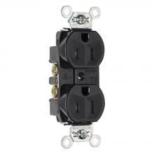 Legrand-Pass & Seymour TR5262BK - RECEP DUP TR B+S WIRE 15A/125V BK