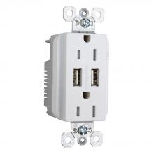 Legrand-Pass & Seymour TR5262USBW - DUP REC 15A TR SPEC W/3.1A USB CHRG W