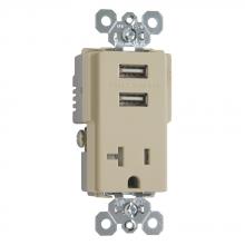 Legrand-Pass & Seymour TR5361USBI - 20A TR SPEC GRD W/2.1A USB CHRG I