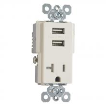 Legrand-Pass & Seymour TR5361USBLA - 20A TR SPEC GRD W/2.1A USB CHRG LA