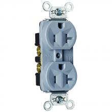 Legrand-Pass & Seymour TR5362GRY - RECEP DUP TR B+S WIRE 20A/125V GRY