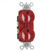 Legrand-Pass & Seymour TR5362RED - RECEP DUP TR B+S WIRE 20A/125V RED