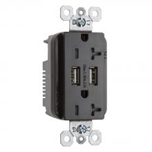 Legrand-Pass & Seymour TR5362USB - DUP REC 20A TR SPEC W/3.1A USB CHRG BN