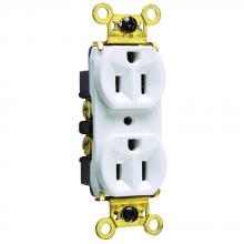 Legrand-Pass & Seymour WR5262W - WR DUP RECP B+S WIRE 15A/125V WH