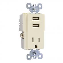 Legrand-Pass & Seymour TM8-USBLACC6 - DECORATOR COMBO RECEPT+USB LA