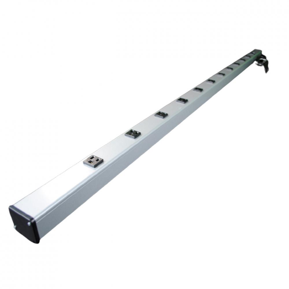 15A, 72IN, 12 OL, 6 FT CORD, GY