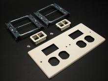 Legrand-Wiremold V4047-2BBTT - 4G DEV PLT 2 DUP 2 TJ MINI ADPT V