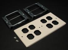 Legrand-Wiremold V4047-2BBBB - 4-GANG W/FOUR DUPLEX OPENINGS-IVORY