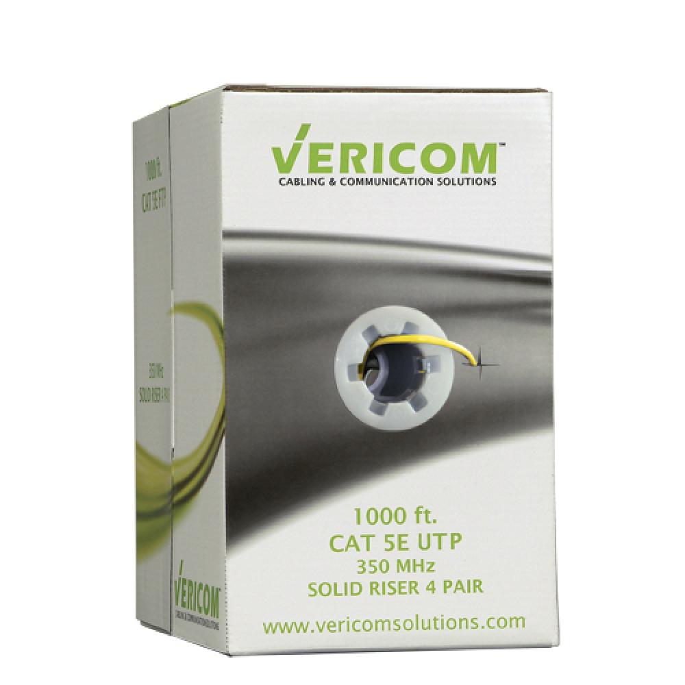Bulk 1000 Ft. CAT5e U/UTP Solid CMR YEL