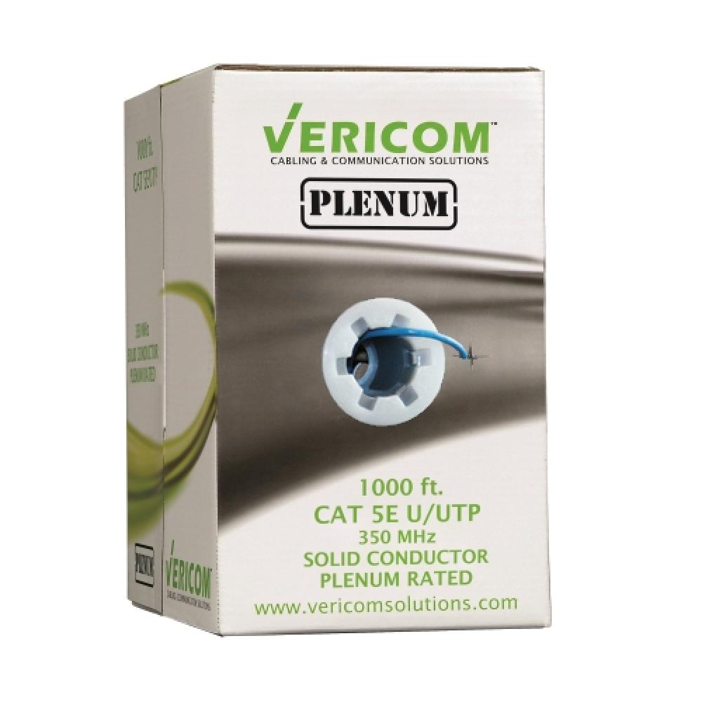 Bulk 1000 Ft. CAT5e U/UTP Solid CMP Blue