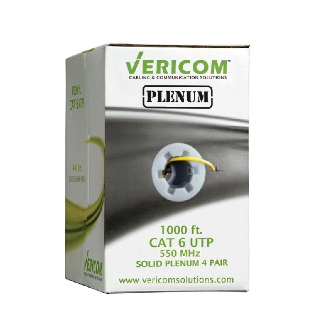 Bulk 1000 Ft. CAT6e U/UTP Solid CMP YEL