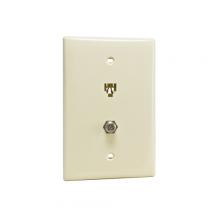 Vericom XFPMP-04163 - Wall Plate 1xRJ14 1xF81 1G MDSZE LT ALM