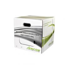 Vericom XRG06-02404 - RG6 CCS DS 60 PCT CM Coax 1Kft RIB BLK