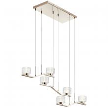 Kichler 44346PNLED - Linear Chandelier 6Lt LED