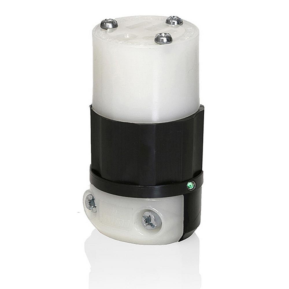 5-15R POWER IND CONN BLACK-WHITE