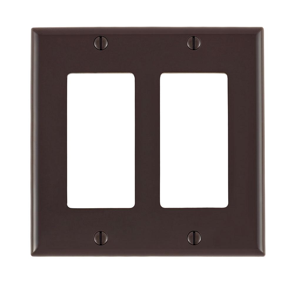 2 GANG DEC WLPLT NYLON BROWN