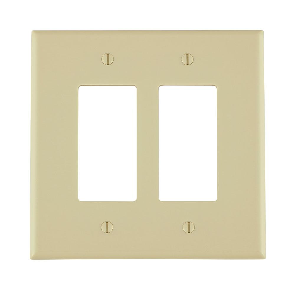 2 GANG DEC OVERSIZED WP IVORY