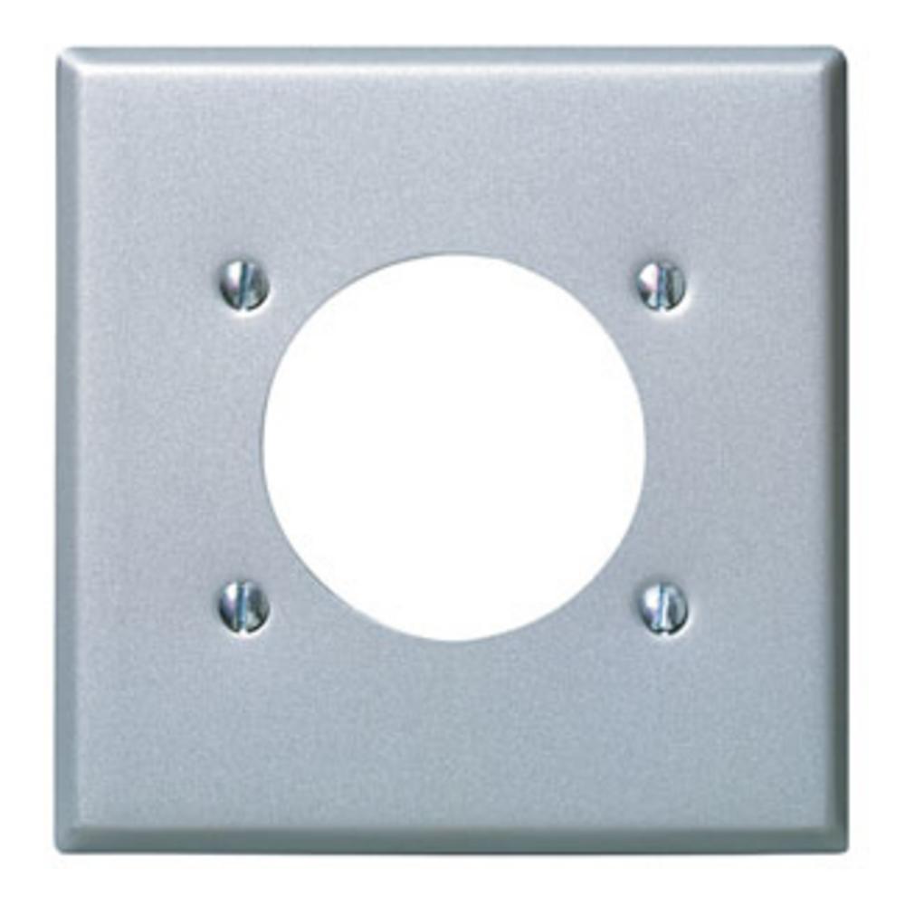 2G SS WALLPLATE 430 POWER RECP OPENING