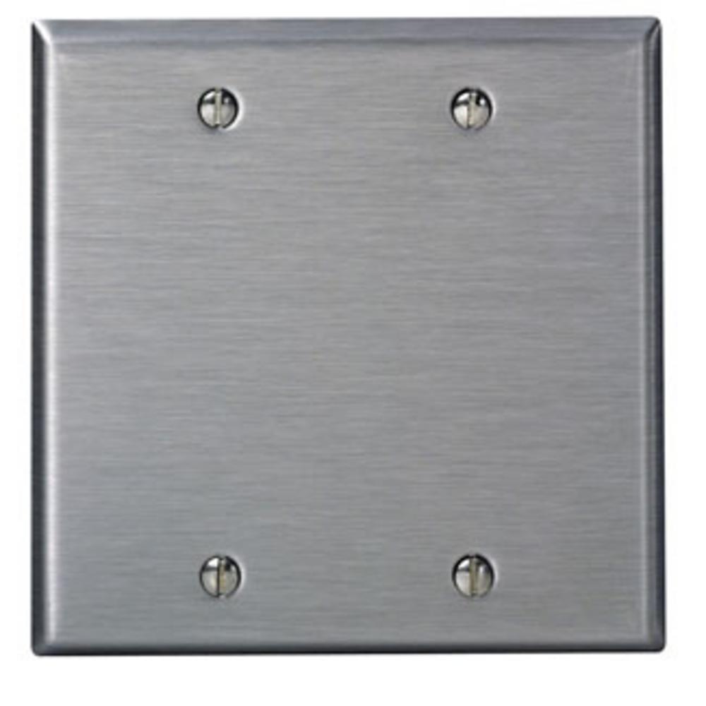 2G SS METAL WALLPLATE SATIN 302 BLANK