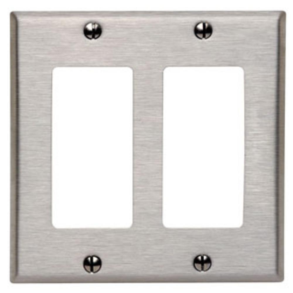 2G SS DECORA WALLPLATE SATIN 302