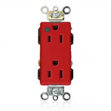 Leviton 16262-PLR - PILOT LIGHT HG DECORA PLUS RECEPTACLE