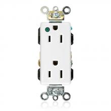 Leviton 16262-PLW - WH REC DEC DUP HG PIL LITE 2PO3WI15A125V