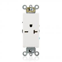 Leviton 16441-W - 620R SINGLE DEC RECEP SIDE WIRED WHT