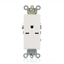 Leviton 16651-W - 615R DEC SINGLE RECEP WHT