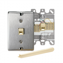Leviton 40223-S - WALLPHONE WP W/ 6P4C 110 STAINLESS STEEL