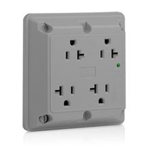 Leviton 5490-GY - GY TVSS REC 4-IN-1 2PO 3WI 20A125V