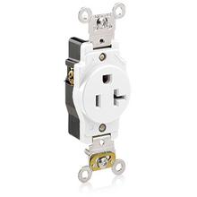 Leviton 5361-W - WH REC SGL 2PO 3WI 20A125V