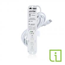 Leviton 53C4M-1N5 - 4-OUTLET 15A CM NON-SURGE 15 CORD