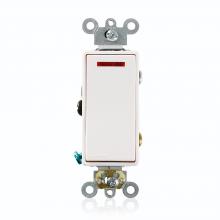 Leviton 5629-2W - WH SW DEC SP PILOT LITE 20A277VAC.