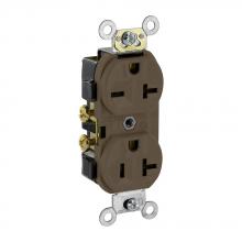 Leviton 5842 - 5-20R 6-20R IND GRD SIDE WIRED RCP BROWN