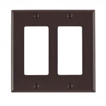 Leviton 80409-N - 2 GANG DEC WLPLT NYLON BROWN